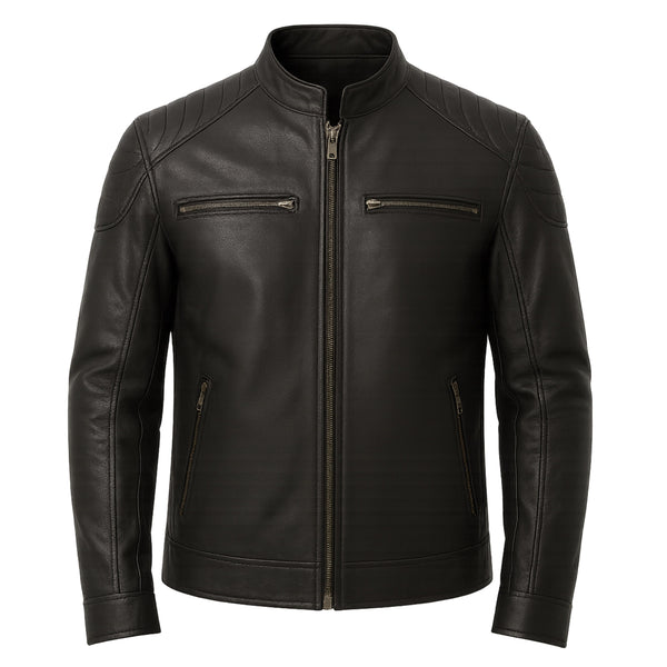 Black leather jacket